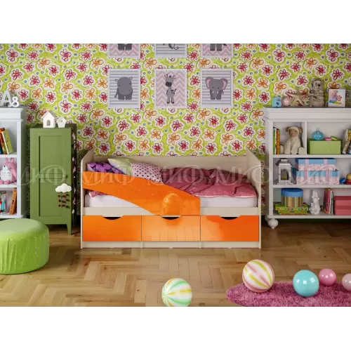 Купить Кровать Бабочки 1,8м (Оранжевый металлик) в Новосибирске