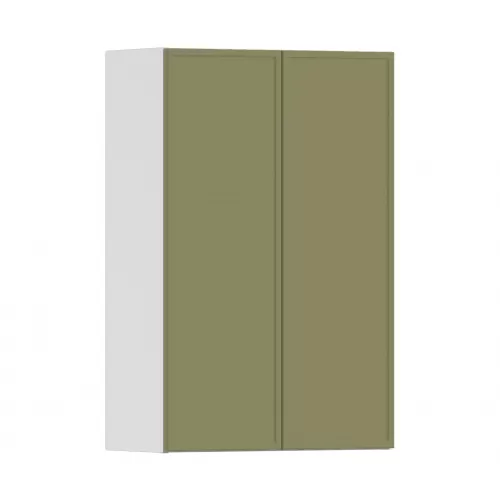 Регина РП-160 Полка с двумя фасадами Белый/МДФ Квадро Хаки