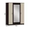 Уют СБ-2750/1.Н Шкаф 4х дверный с зеркалами