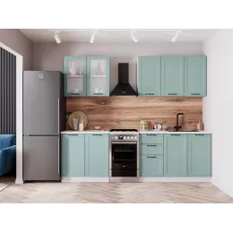 Кухонный гарнитур «Квадро» 2,0 м (зеленый)