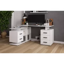 Компьютерный стол угловой СКМУ-3 белый