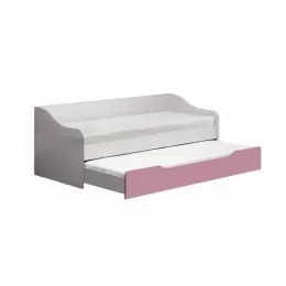 Кровать выдвижная Fashion-1 (Белый/Розовый)