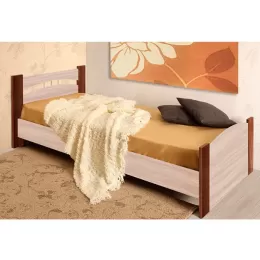 Кровать (шир.900) (вудлайн кремовый / ясень шимо темный) (новая конструкция)