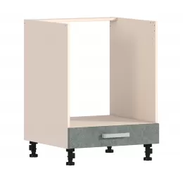 Регина РСД-1-60 Шкаф-стол под духовку Песочный/фасад МДФ Бетон серый