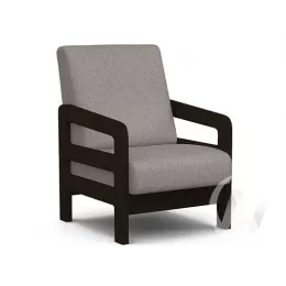 Кресло отдыха Вега-34 (венге лак/UNO ROSY-GREY)