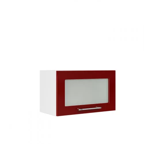 Купить Бруклин ШВГС 600 Шкаф верхний горизонтальный со стеклом (Клен скандинавский/корпус Белый) в Новосибирске