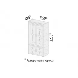 Шкаф для одежды многофункциональный с колоннами «Венеция» 32.22