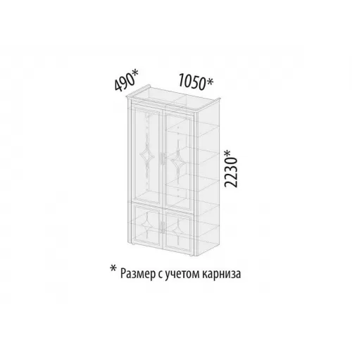 Купить Шкаф для одежды многофункциональный с колоннами «Венеция» 32.22 в Новосибирске