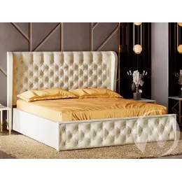 Кровать двуспальная с под.мех. 1,6м «Франческа» (крем)