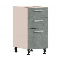 Регина РСЯ-40 Шкаф-стол с ящиками Песочный/фасад МДФ Бетон серый