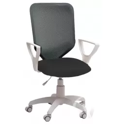 Кресло компьютерное Элегия S (белый/ткань сетка темно-серая)