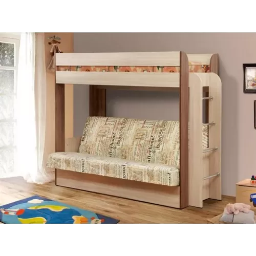 Купить Кровать двухъярусная с диваном «Карамель-75» в Новосибирске