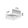 Купить Кровать двуспальная с подъемным механизмом «Тиффани» 93.21 в Новосибирске