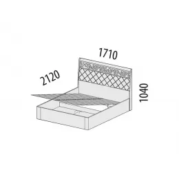 Кровать двуспальная с подъемным механизмом «Тиффани» 93.21