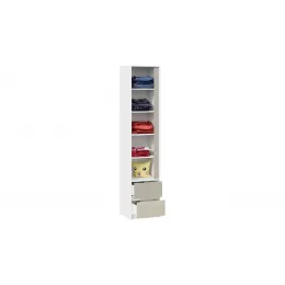 Шкаф для белья комбинированный «Сканди» Дуб Гарден/Белый/Глиняный серый