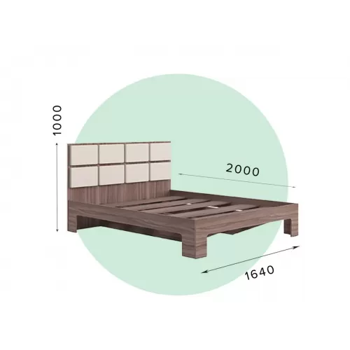 Кровать двуспальная 1,6 м «Соната» КР-23