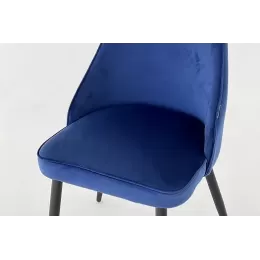 Набор стульев Милан 2 шт (синий велюр/белый) в Новосибирске