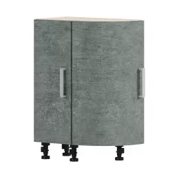 Регина РСТК-30 Шкаф-стол торцевой с гнутым фасадом Песочный/фасад МДФ Бетон серый
