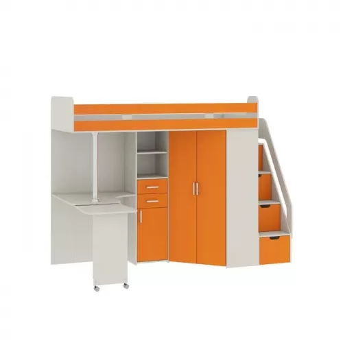 Купить Шкаф-кровать 77-3 Карамель Атлант (Сосна Карелия/Оранжевый) в Новосибирске