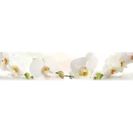 Кухонный фартук КМ 155 Орхидея Капли Цветы