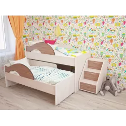 Кровать детская двухуровневая «Радуга» 80*160