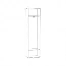 Шкаф для одежды 08.122 Лайн (Дуб серый CRAFT K 002 PW, белый глянец ПВХ)