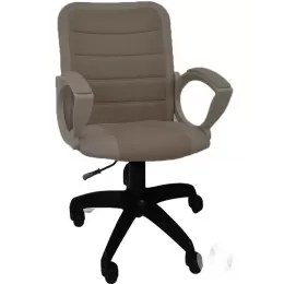 Кресло компьютерное Элегия М4 (черный/кожзам Атзек коричневый,нубук коричневый)