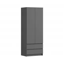 Шкаф 2 дверный с ящиками Леон СБ-3362 (Диамант серый)