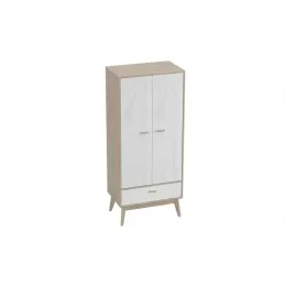 Шкаф для одежды Калгари Дуб натуральный светлый/Белый матовый