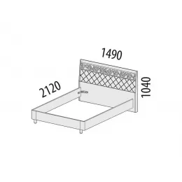 Кровать двуспальная 1,4 м «Тиффани» 93.02