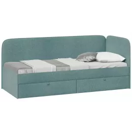 Кровать «Молли» с мягкой обивкой (900) тип 1 (Микровелюр Scandi Indigo 11)