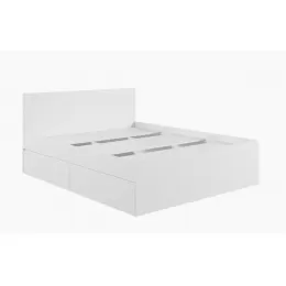 Кровать двуспальная с ящиками 1,6м «Мадера-М1600» (белый)