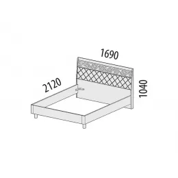Кровать двуспальная 1,6 м «Тиффани» 93.01