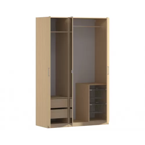 МАКС Шкаф 3-х дверный с зеркалом Дуб Винченца