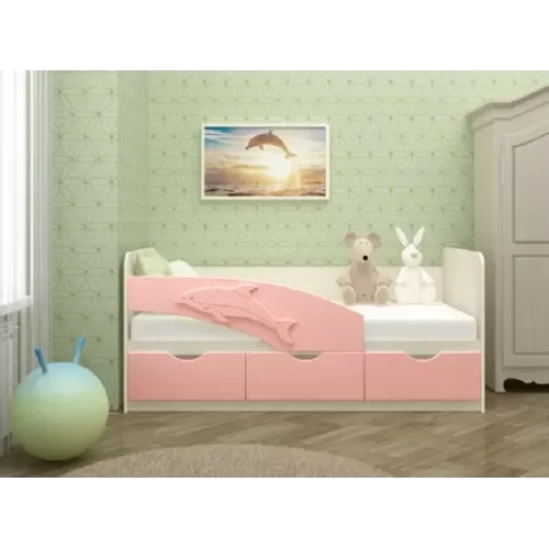 Купить Кровать детская 2,0м Дельфин (Розовый металлик) в Новосибирске