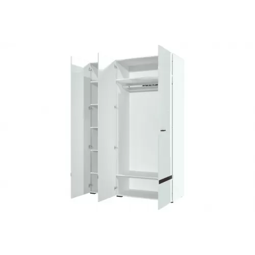 Купить Модульная система Соло Шкаф трехстворчатый Белый/Белый глянец/Венге в Новосибирске в Новосибирске