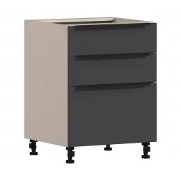 Регина Лофт РСЯ-360 Шкаф-стол с ящиками Песочный/Диамант серый