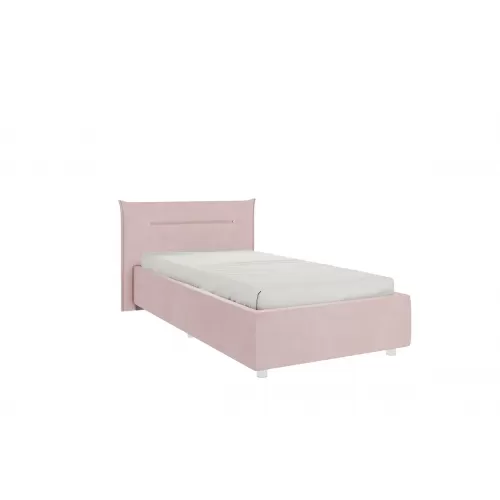 Кровать 0.9 Альба с основанием (Нежно-розовый велюр)
