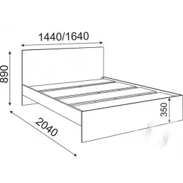 Кровать двуспальная 1,4м  «Осло»