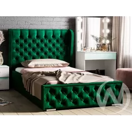 Кровать двуспальная с под.мех. 1,6м «Франческа» (изумруд)