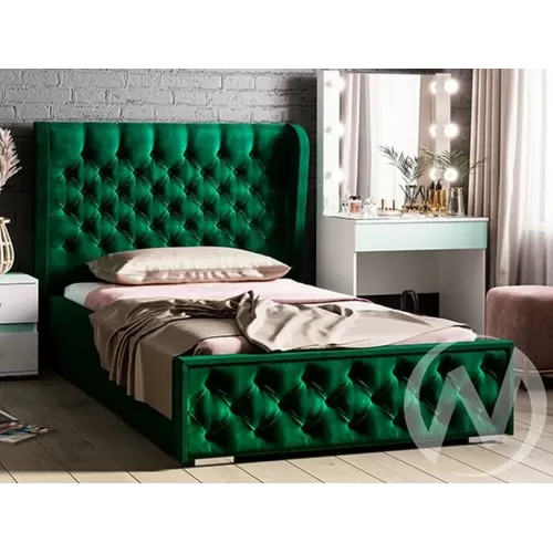 Купить Кровать двуспальная с под.мех. 1,6м «Франческа» (изумруд) в Новосибирске