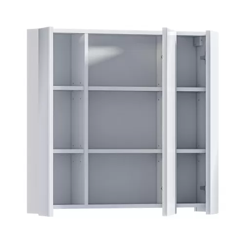 Люкс СБ-3153 Шкаф 3х дверный с зеркалом Белый