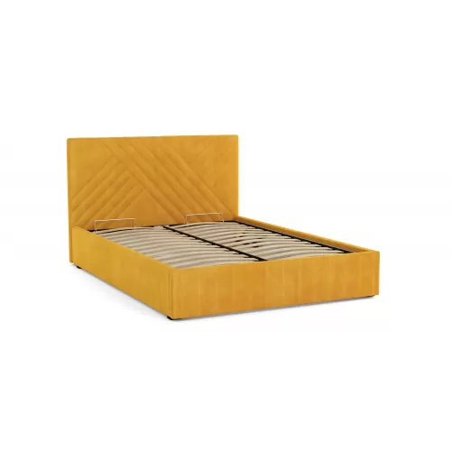 Кровать Гамма ш. 1400 (с основанием для хранения) (велюр тенерифе куркума)