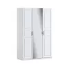 МАКС Шкаф 3-х дверный с зеркалом Белый/МДФ Белый матовый