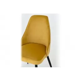 Набор стульев Милан 2 шт (желтый велюр/черный) в Новосибирске