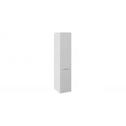 Шкаф для белья с зеркальной дверью «Глосс» (Белый глянец)