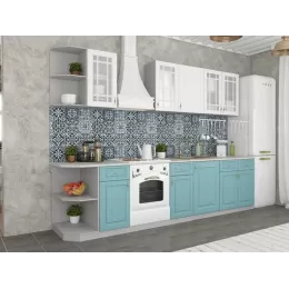Модульная кухня «Гранд» (белый/зеленый)