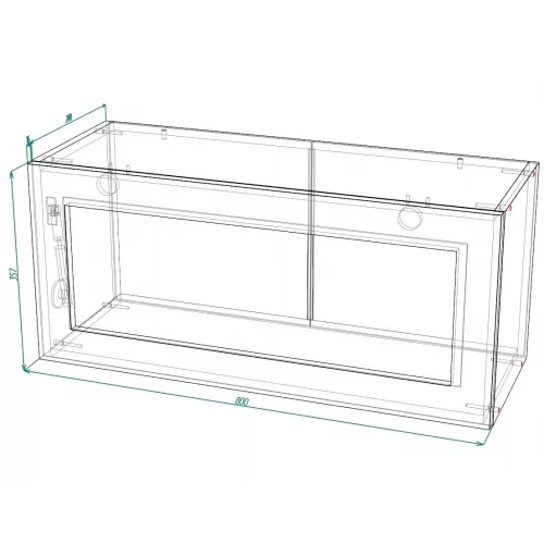 Купить Гренада ШВГС 800 Шкаф верхний горизонтальный со стеклом (Бразильский орех/корпус Белый) в Новосибирске