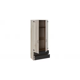 Шкаф для одежды комбинированный «Окланд» (Фон Черный/Дуб Делано)