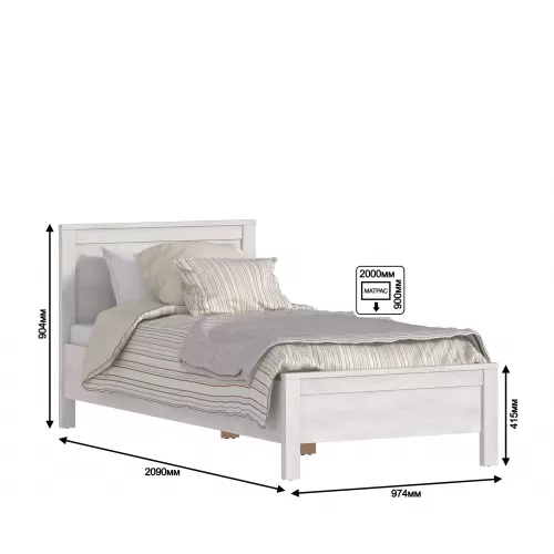 Кровать 900 Прованс СБ-2563